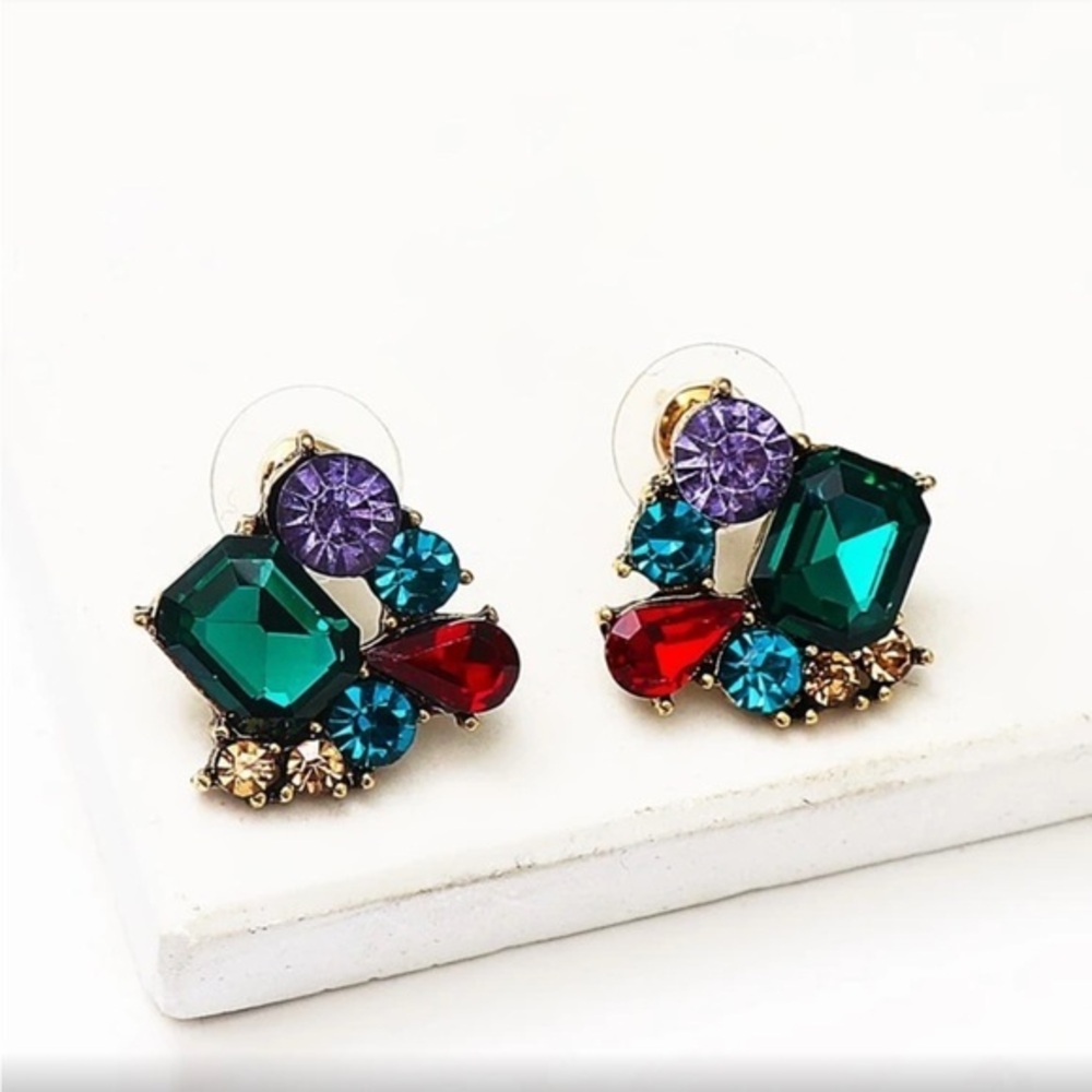 ✨Elegant Multicolor Gemstone Earrings
